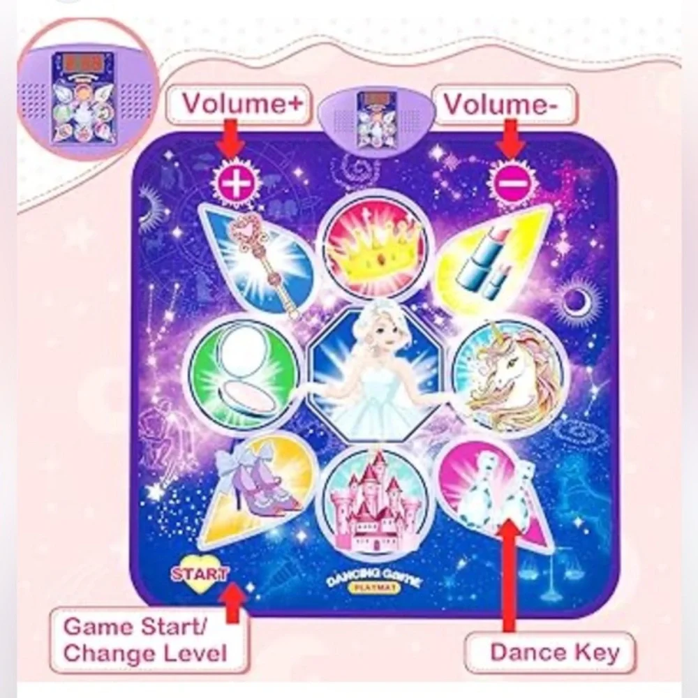 Magical Princess Dance mat Electronic Dance Pad with 7 Game